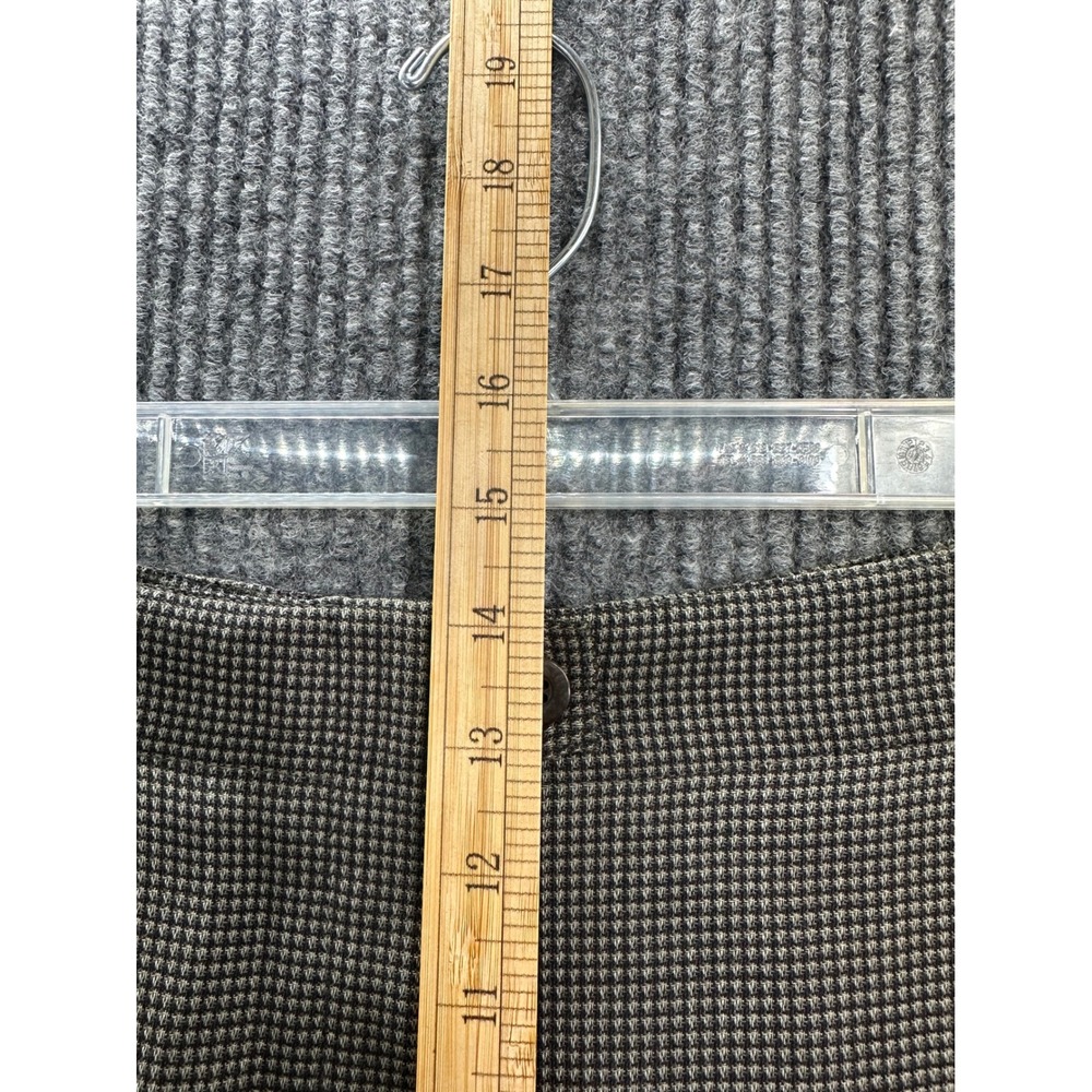 Zanella Trousers Women 10 Brown Excellent Wool Pleated Houndstooth Hepburn/Bis - Picture 5 of 11